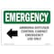 Signmission OSHA EMERGENCY, 10" Height, 14" Width, Decal, 14" W, 10" H, Landscape, OS-EM-D-1014-L-10293 OS-EM-D-1014-L-10293 - alternate 1